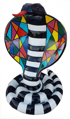 Designerová abstraktní moderní figura had kobra dekor zahradní sochy had