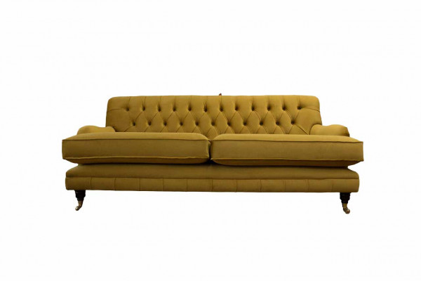Chesterfield pohovka 3místná potah textilní látka pohovky elegantní pohovky