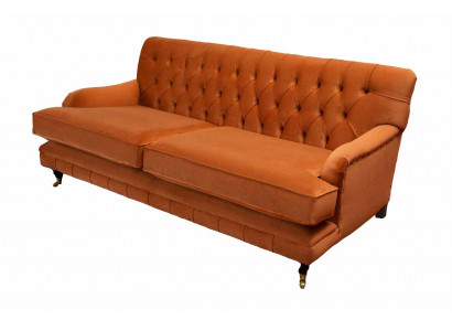 Tříkřídlá pohovka 3 sedadla látková Chesterfield moderní design obývací pokoj gauč