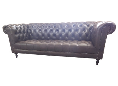 Pohovka 4místná Chesterfield Couch Luxus 245cm Kožená pohovka Nábytek