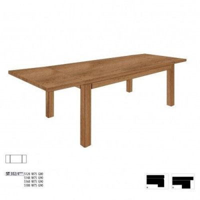 Skutečné dřevo Masivní stůl 180x90cm jídelní stůl dub masiv nábytek