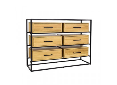 Design komoda Skříně Étagère Autentický dřevo Side Low Board