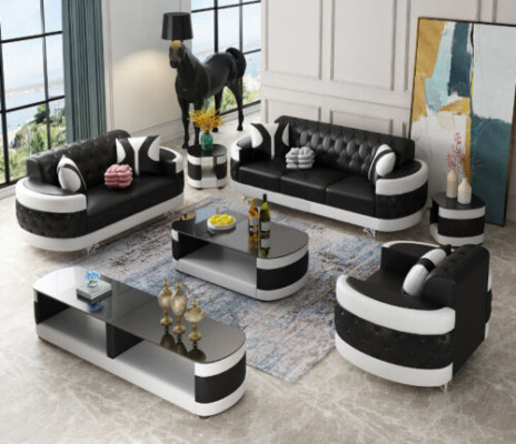 Moderní luxusní sedací souprava 3+2+1 sedadel, designová pohovka, čalouněné pohovky, nová sedačka.