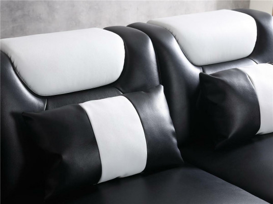 Sofa s LED osvětlením Rohová pohovka Obývací pokoj Kožená pohovka posed