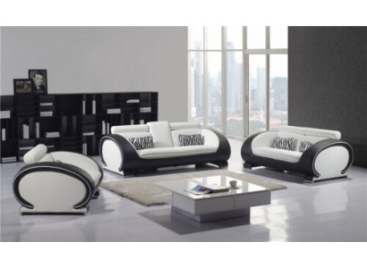 Sofa set design Couchen 3 + 2 + 1 seater set kožená sedací souprava.