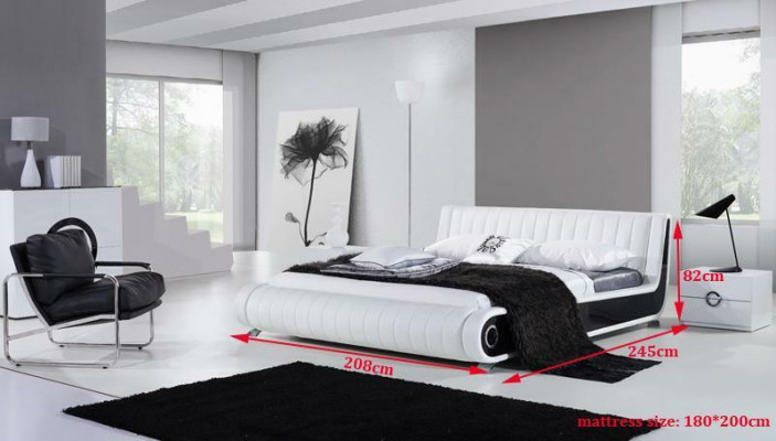 Designer Bed Matrimonial Bed Upholstered Bed Bedroom Leather Bed New Beds