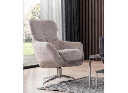 Otočný křeslo Relax Club Sofa jednosedák Pohovka Potah Nábytek Beige