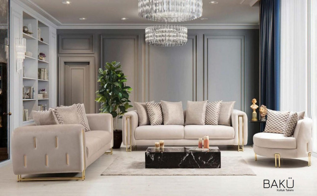 Design Textil 3 Sitzer Weiß Elegant Modern Sofa Polsterung Couch Neu Wohnzimmer