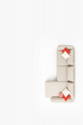 Rohová sedací souprava L-tvar luxusní pohovky nábytek obývací pokoj moderní design 330x170