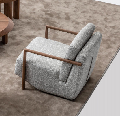 Křeslo šedé obývací pokoj nábytek Design Moderní Luxus Jeden klub Relax