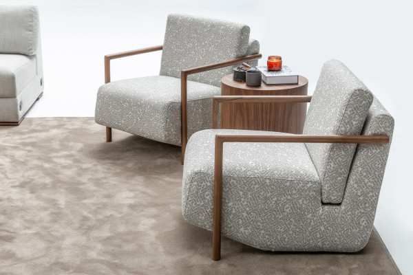 Křeslo šedé obývací pokoj nábytek Design Moderní Luxus Jeden klub Relax