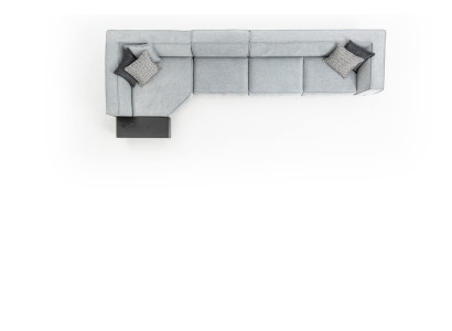 Eckgarnitur Couch Sofa Grau Stoff Couchen Möbel 430x165 Sofas Sofas
