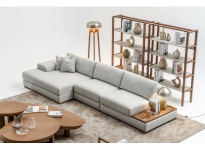 Sofa Couch Polster Möbel Wohnlandschaft Šedá rohová sedací souprava Měkké pohovky