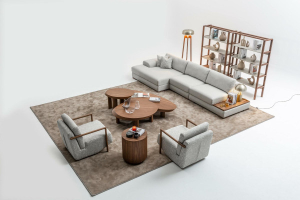 Sofa Couch Polster Möbel Wohnlandschaft Šedá rohová sedací souprava Měkké pohovky