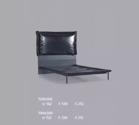 Dětská postel designová mládežnická postel Kovový nábytek s měkkou matrací 120x200cm.