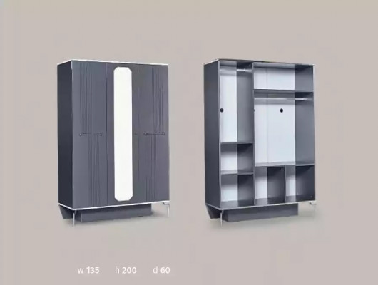 Design mládežnického pokoje ložnice set skříně postel psací stůl 3ks.