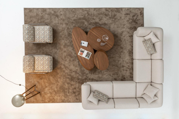 Rohová sedací souprava Pohovka s rohem Potah Nábytek Rovná sedací souprava Rozkládací verze 2x Křeslo