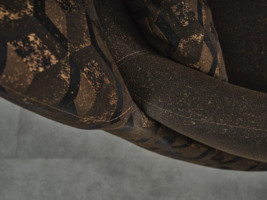 Křeslo křeslo Koktejlová židle tkanina obývací pokoj polyester hnědá