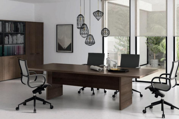 Schůzka Konferenční stůl Kancelářský nábytek Setkávací stůl Stůl Design kancelář Dřevo