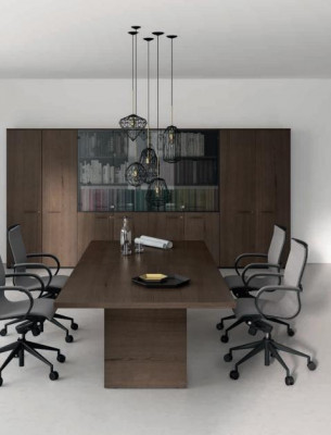 Schůzka Konferenční stůl Kancelářský nábytek Setkávací stůl Stůl Design kancelář Dřevo
