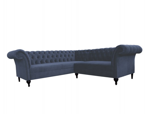 Chesterfield rohová pohovka, designová pohovka, sametová kůže SLIII pohovka №98