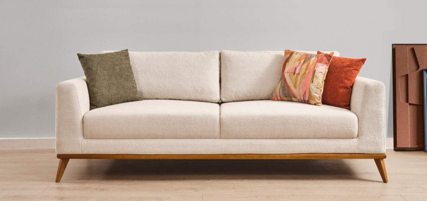 Elegantní pohovka 3-místná design nábytek obývací pokoj luxusní pohovky 223 cm