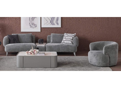 Luxusní obývací pokoj set 2čl. třísedák křeslo 3+1 sedací souprava gaučů