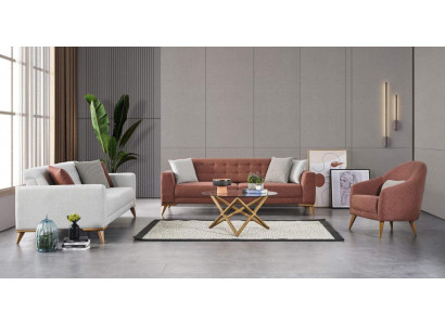 Obývací pokoj set Elegantní sada sedací soupravy 3+3+1 Místné Luxusní pohovky Nábytek