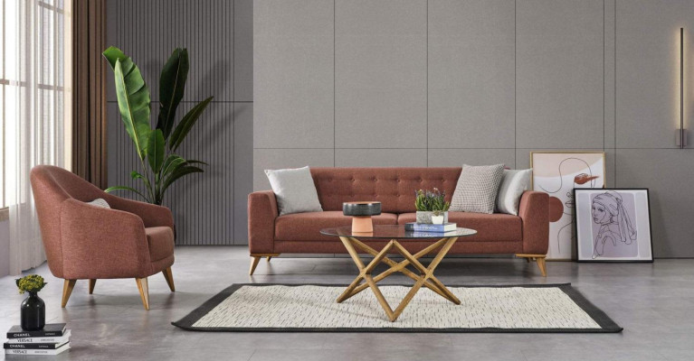 Obývací pokoj set Elegantní sada sedací soupravy 3+3+1 Místné Luxusní pohovky Nábytek