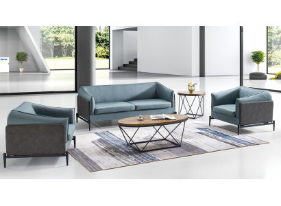 Luxusní sofa set 3+1+1 v moderním designovém stylu s textilním potahem