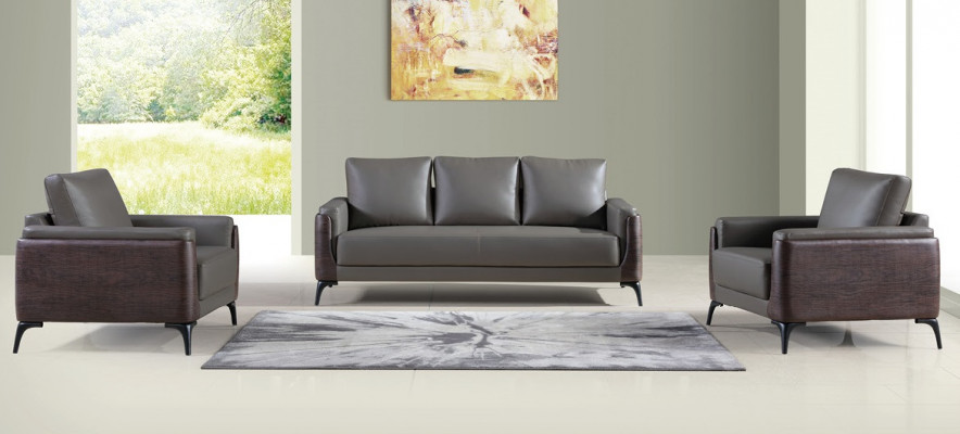 Sofínová sestava 3+1+1 sedadla Designové pohovky Polstrové gauče Kožené, relaxační, moderní