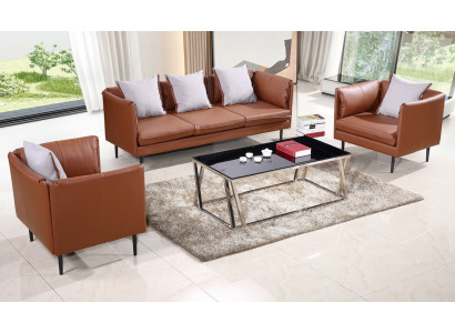 Sofa sada Pohovka Sofa Polštář Sedadla Pohovky Křesla 3+1+1 Nábytkové zařízení do kanceláře.