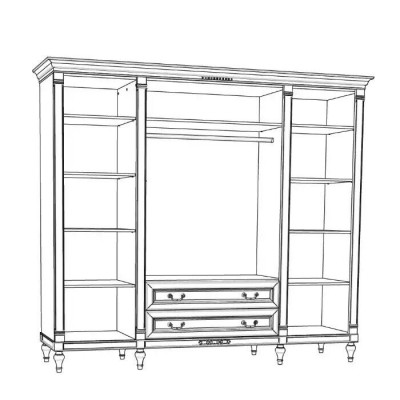 Skříň na oblečení Dřevěné skříně Dizajnové nábytkové kusy spálne Dizajnový nábytok spálne