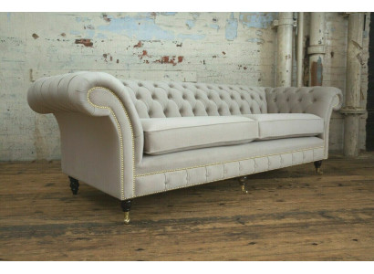 Sofa 4 místný xxl gauč sedací polstrování gaučů Chesterfield design