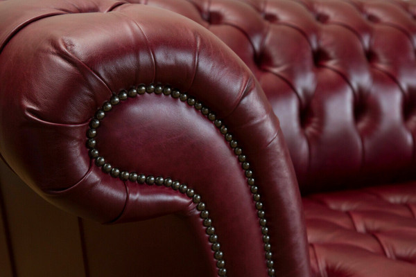 Chesterfield Design Pohovka 4místná Pohovka čalouněná Luxus Klasické textilní pohovky.