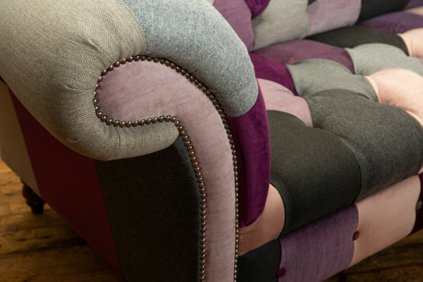Design 3-Sitzer Polstersofa Couch Textil Clubsofa Luxus Sitzmöbel