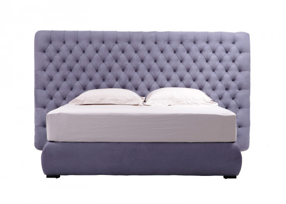 Postel Potah Design Luxus Dvojité Hotelové Postele Pokoj Chesterfield Šedý Samet Nový