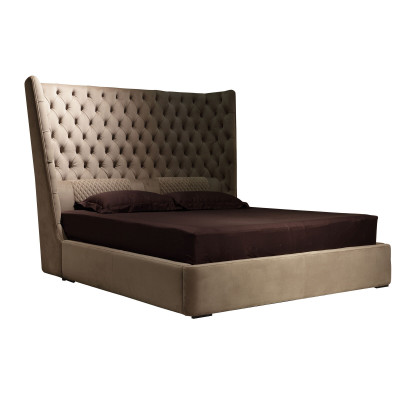Anglická velká postel Chesterfield manželská postel designový hotel sametový nábytek