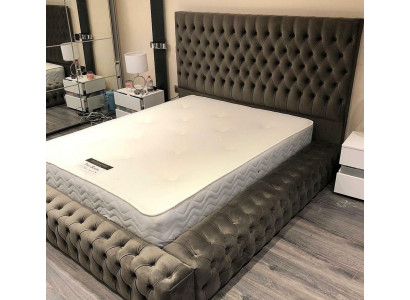 Chesterfield textilní postel ložnice postele dvoulůžkové 140/160/180/200 cm