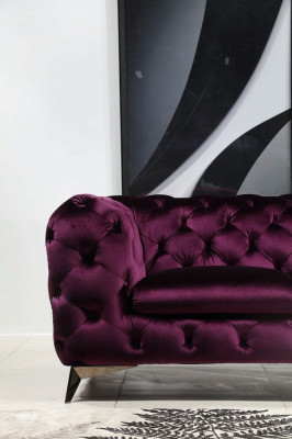 Luxus Hochwertige Sofa Couch Polster Sitz 3+2 Garnitur Chesterfield Garnituren
