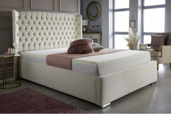  Chesterfield Bed Design Bedroom English Bed 180x200cm Textile Upholstery
