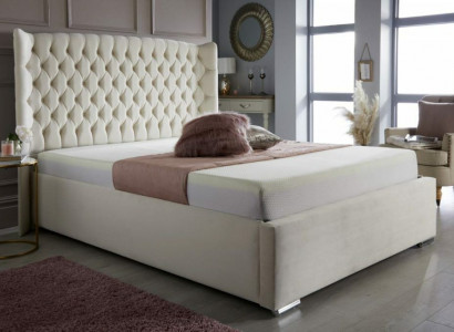  Chesterfield Bed Design Bedroom English Bed 180x200cm Textile Upholstery