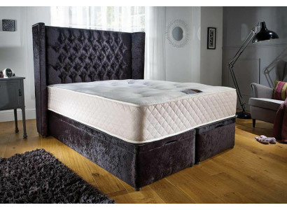 Chesterfield designer postel ložnice textilie kůže polštář samet 160x200 nový