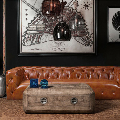 Pohovka s lakovanou kůží Big - Sofa Luxury Living Room Seat Upholstery Four-Seater