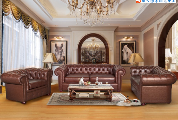 Chesterfield pohovka 2+1 sedák kožená pohovka sedací souprava pohovka garniéra 2+1