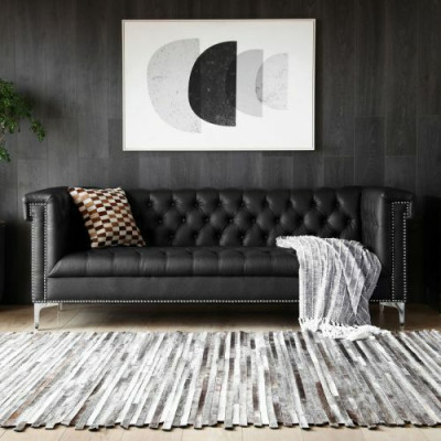 Chesterfield kožená potah Design Sofa Luxus Couch Klasická pohovka 3-sedačka Nová