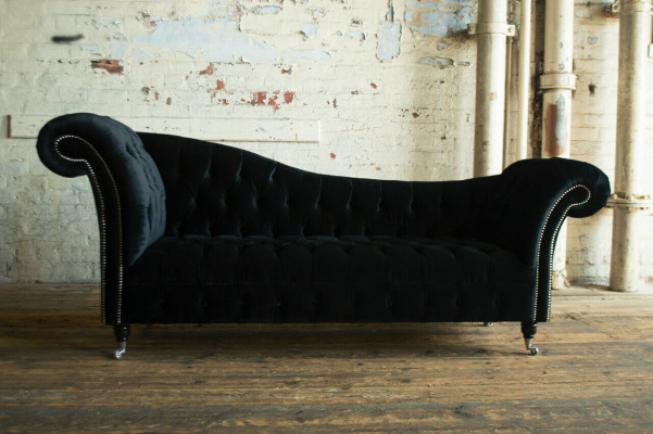 Chesterfield tří-sedačka pohovka vyplňuje design 3místná pohovka černé barvy