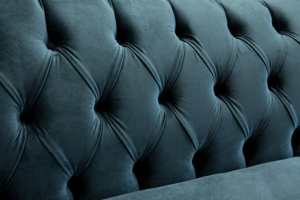 Chesterfield 4-místná pohovka s čalouněním, látková pohovka do obývacího pokoje.