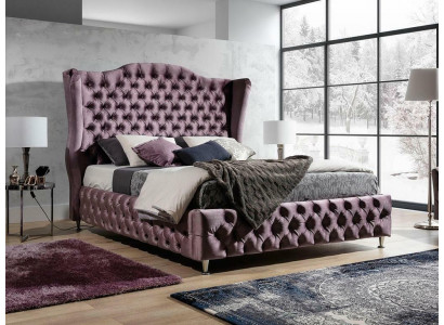 Královská postel Chesterfield Aubergine Klasický design	postele