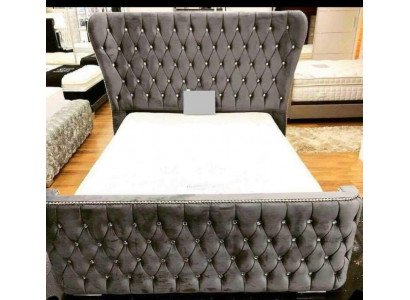 Chesterfield Hotel Dvojité Kožené Lůžko Ložnice Polštář Luxusní Postele 200x200